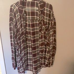 Plaid button up shirt